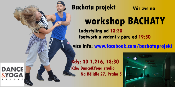  Bachata fusion, workshop - ladystyling, footwork + leading in couple