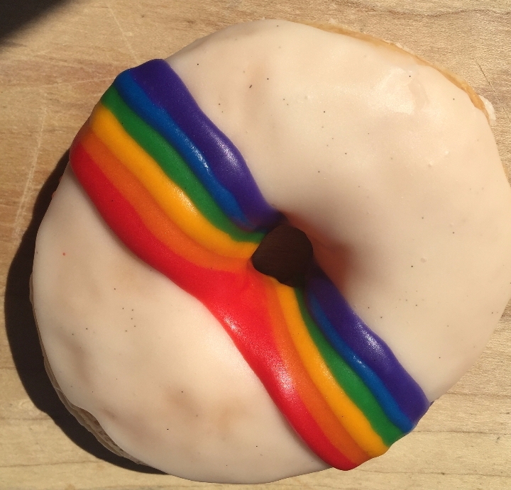  Firecakes Donuts Limited Edition Pride Donut $1 of each Pride donut sold will go to the Center on Halsted