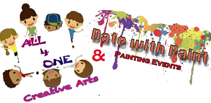 Kid and Parent Cartoon Characters Painting Event