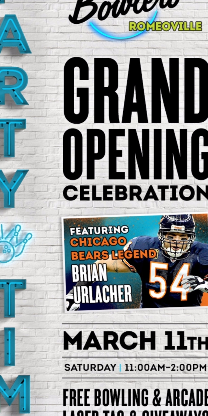 Grand Opening of Bowlero Romeoville Hosted by Brian Urlacher--Illinois’ Coolest Destination for Bowling