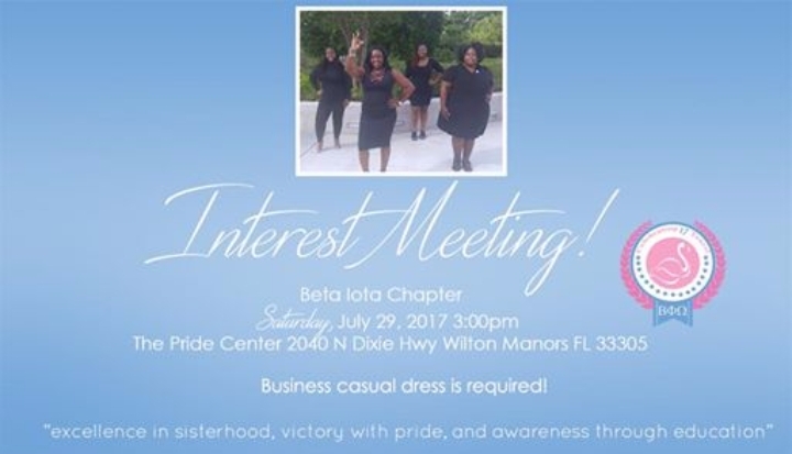 Beta Phi Omega Sorority Inc. National Feminine Lesbian, Bisexual, Straight Sorority Informational Meeting!Come learn about our local Chapter!