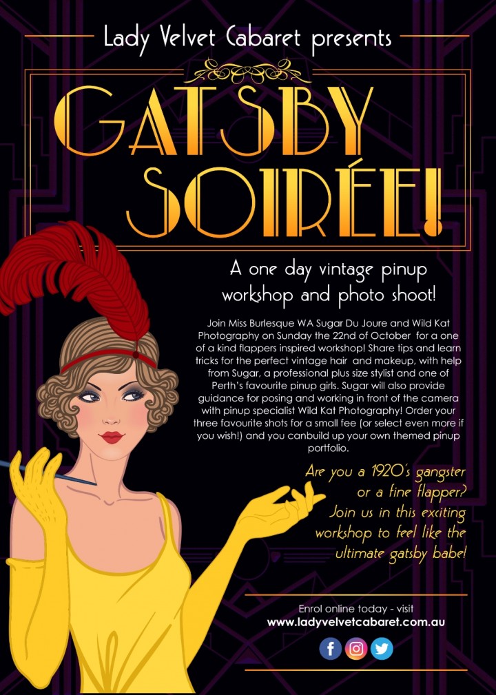 Lady Velvet Cabaret presents ... Gatsby Soiree! A special one day pinup workshop!