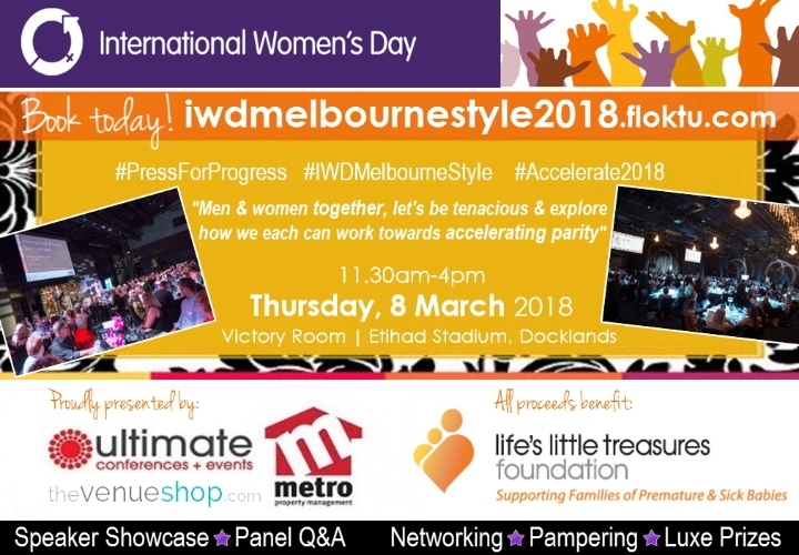 International Women's Day Luncheon 2018 #PressForProgress #IWDMelbourneStyle