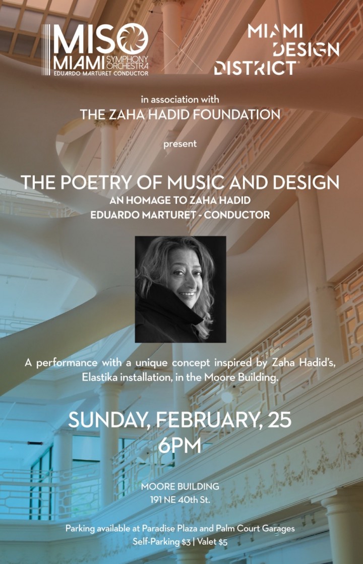 THE POETRY OF MUSIC AND DESIGN , An homage to Zaha Hadid