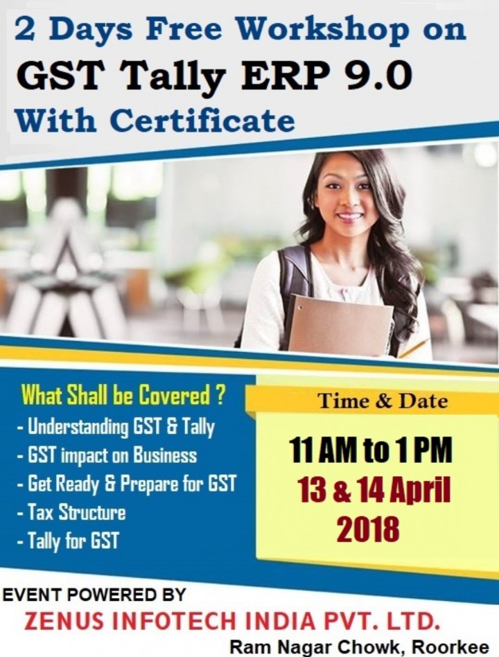 2 Day Free Workshop on GST Tally ERP 9.0