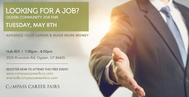 OGDEN COMMUNITY JOB FAIR TUESDAY, MAY 8, 2018 *a free event for all job seekers