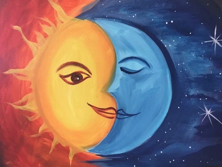 Spiritual Art Paint Night – Sun & Moon