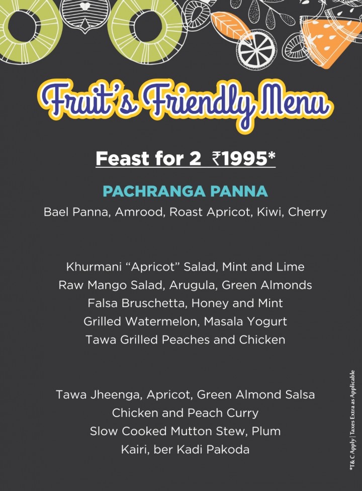 Beat the summer heat with the Fruit’s Friendly Menu at Punjab Grill