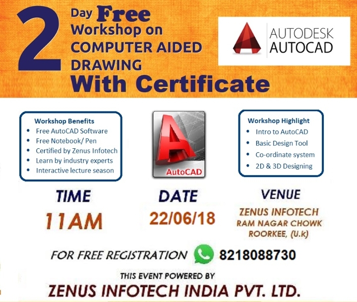 Free two days workshop on AutoCAD