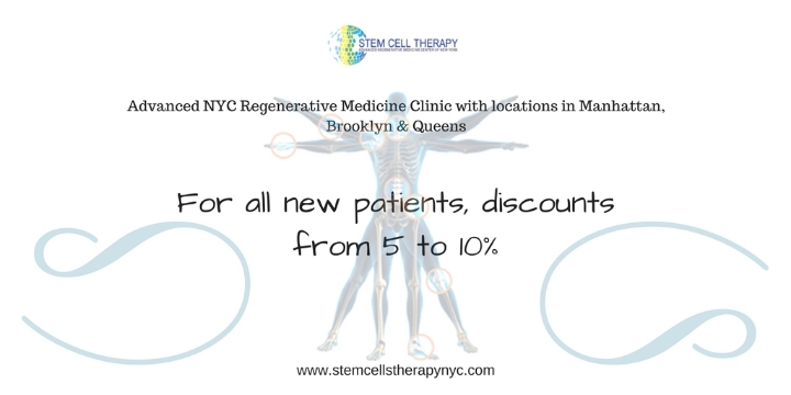 Discount for new patients from Stem Cell Therapy - 2018-12-05 December 2018