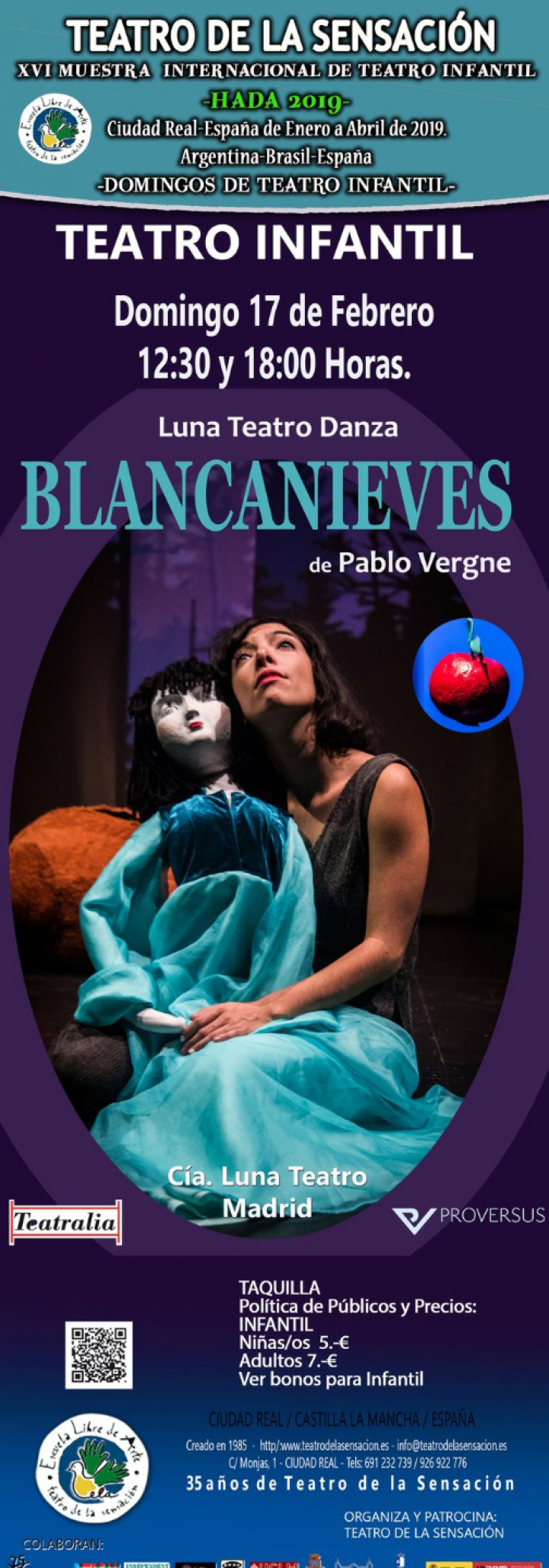 TEATRO INFANTIL “Blancanieves” Cía. Luna Teatro Madrid
