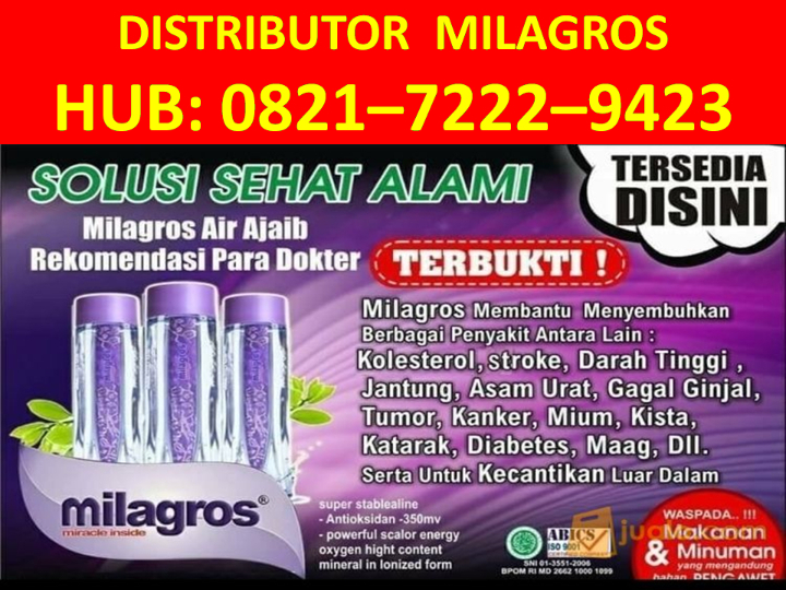 HP/WA: 0821–7222–9423 (Tsel), Distributor Agen Milagros Aceh