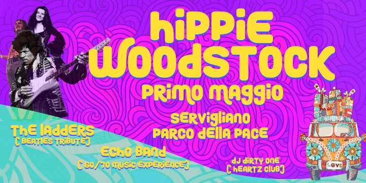 Primo Maggio Hippie Woodstock al Parco della Pace di Servigliano