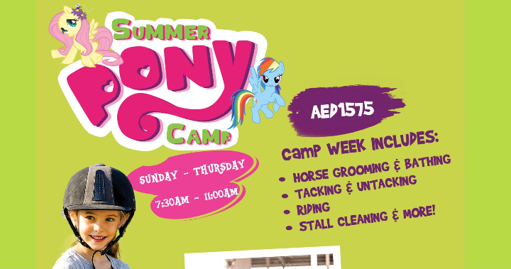  Summer Pony Camp at Al Habtoor Riding School