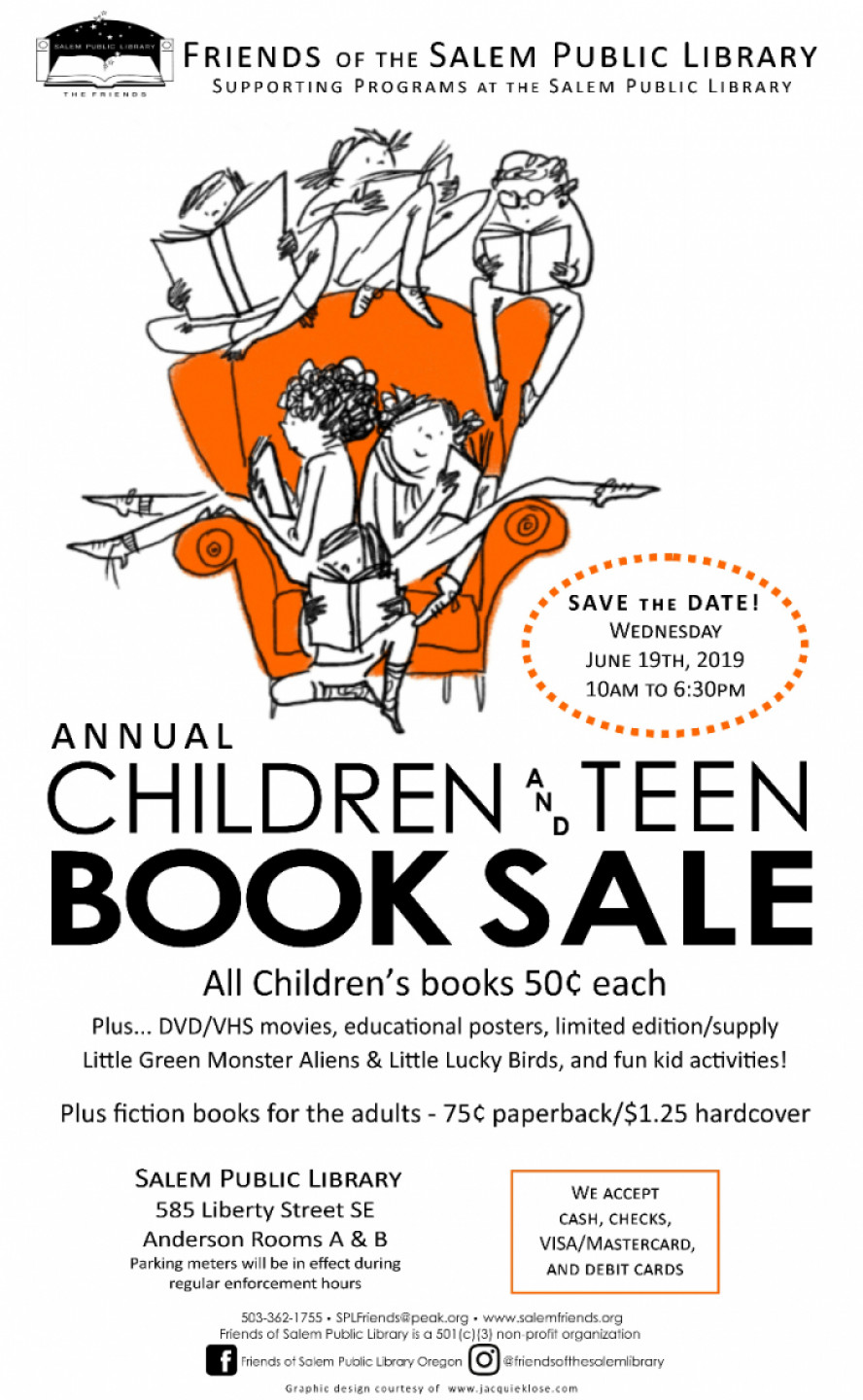 Annual Children and Teen Book, DVD/VHS Movies, Educational Posters Sale/Supporting Salem Public Library