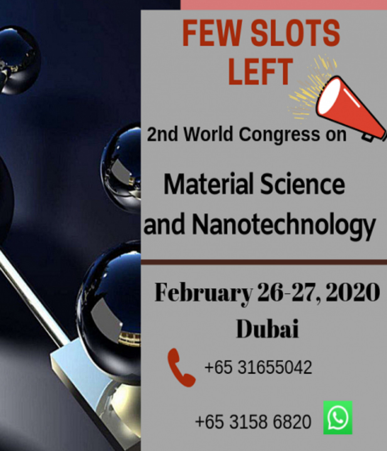 2nd World Congress on Material Science and Nanotechnology