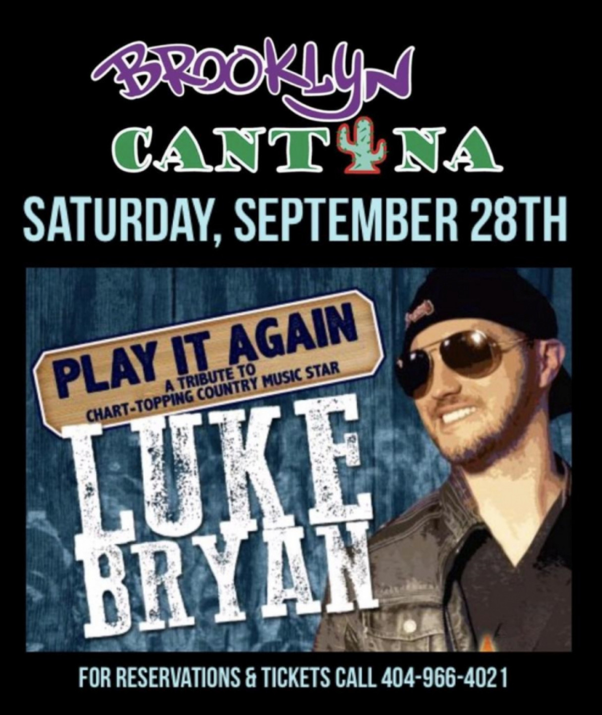 Play It Again, Luke Bryan Tribute, Saturday, September 28th